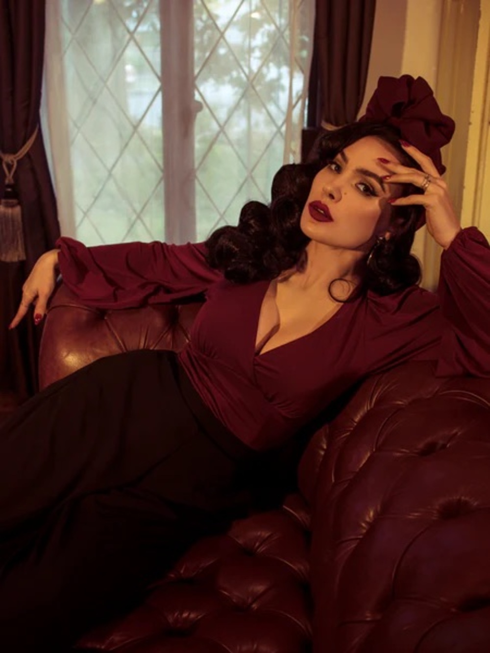 Bishop Blouse in Oxblood